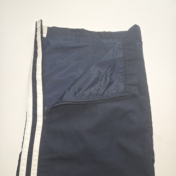 Adidas Track Pants Mens Medium Navy Climalite 3-Stripes Athletic Ankle Zip Gym - Picture 8 of 9